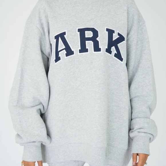 PARKE Birthday Varsity Mockneck Classic Grey + Denim NWT - Picture 3 of 4